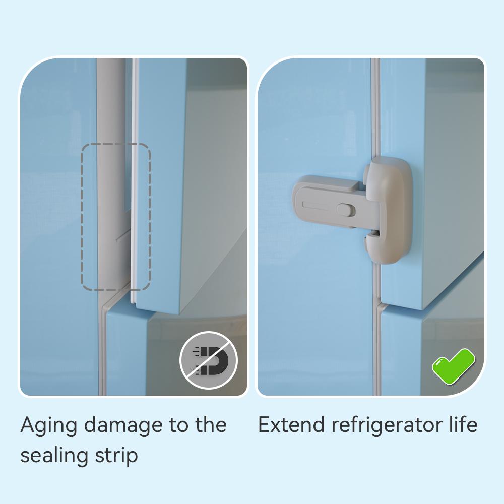 WOKE 2 шт. Детский замок на холодильник, замок для морозильной камеры с защитой от детей, замок с защелкой для безопасности малышей