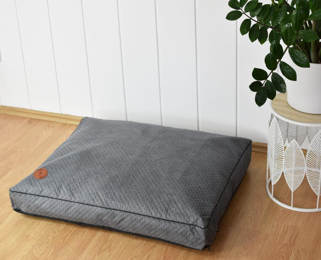 Mia Gray Quilted Pillow - 100 X 80 X 10