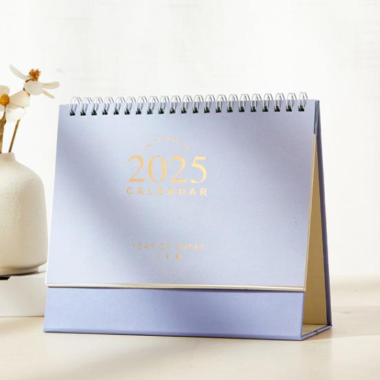 2025 Настольный календарь, ежемесячный планировщик, спиральный переплетный календарь, перекидной календарь, блокноты для записей для домашнего офиса, класса