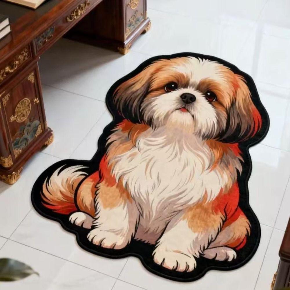 2D Flat Cat Carpet Non-slip Room Floor Rug New Animal Doormat Bedroom Living Room Decor