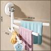 Suction Cup Dishcloth Holder Rotatable Multi Rod Wall Mount Abs Multifunctional Hanging Bar Kitchen Sink Sponge Rack Organizer