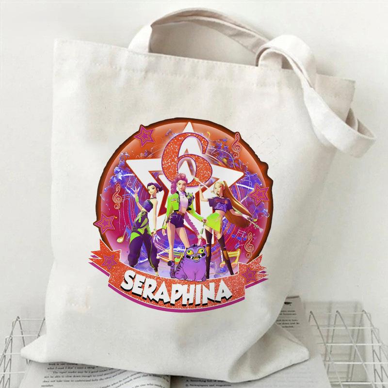 Горячая распродажа Kpop Корейская группа Witch Hunter для девушек Принт Холщовая сумка Студенческая повседневная сумка Сумка для покупок