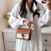 2024 New Color Block Women's Shoulder Bag Ins Fashion Plaid Scarf Crossbody Bag