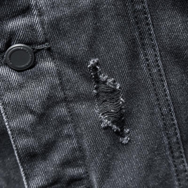 Thicker Winter Black Hooded Denim Jacket Outerwear Warm Men Lining Plus Cotton Thick Cowboy Jacket Coat  Large Size