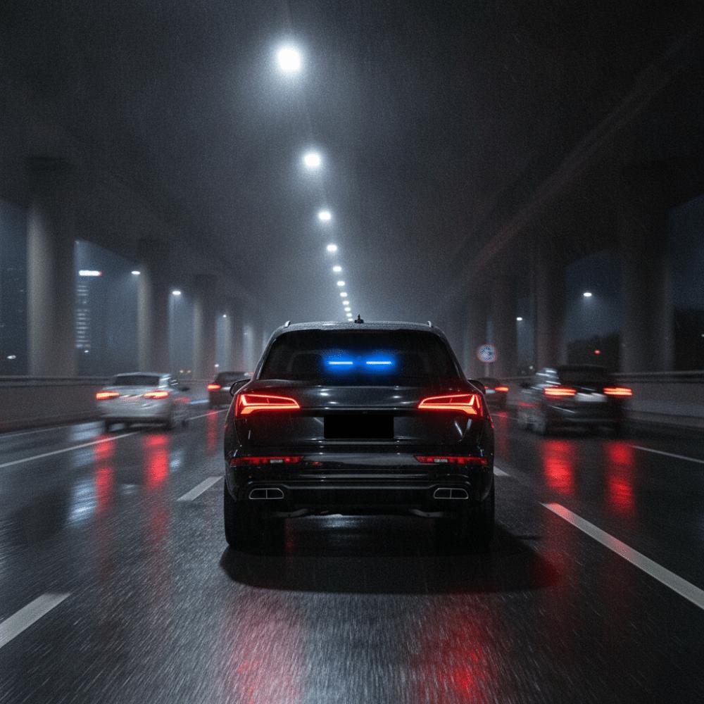 Vibration Induction Solar Powered LED Warning Light Anti-Collision Rear Window Lamp Safety Warning