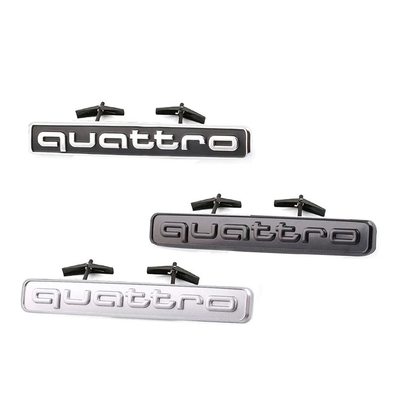 Car Front Grille Emblem Badge Styling for Q1 Quattro Logo RS3 RS4 RS5 RS6 RS7 SQ3 SQ5 Q7 A3 A4 A5 A6 A7 A1 S3 S4 Accessories