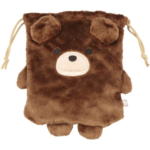 Skater Boa Drawstring Pompon's Bear Drawstring Bag 25.5 X 20cm ZKT1-A
