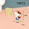 10PCS Alloy Cartoon Cat DIY Accessories Drip Oil Bag Clothing Keychain Jewelry Head Hand Rope Pendant Handmade Accessories