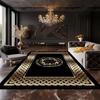Golden Decorative Rug For Living Room Luxury Style Entrance Floor Mats Lounge Soft Antiskid Carpet Bedroom Bedside Rugs Washable