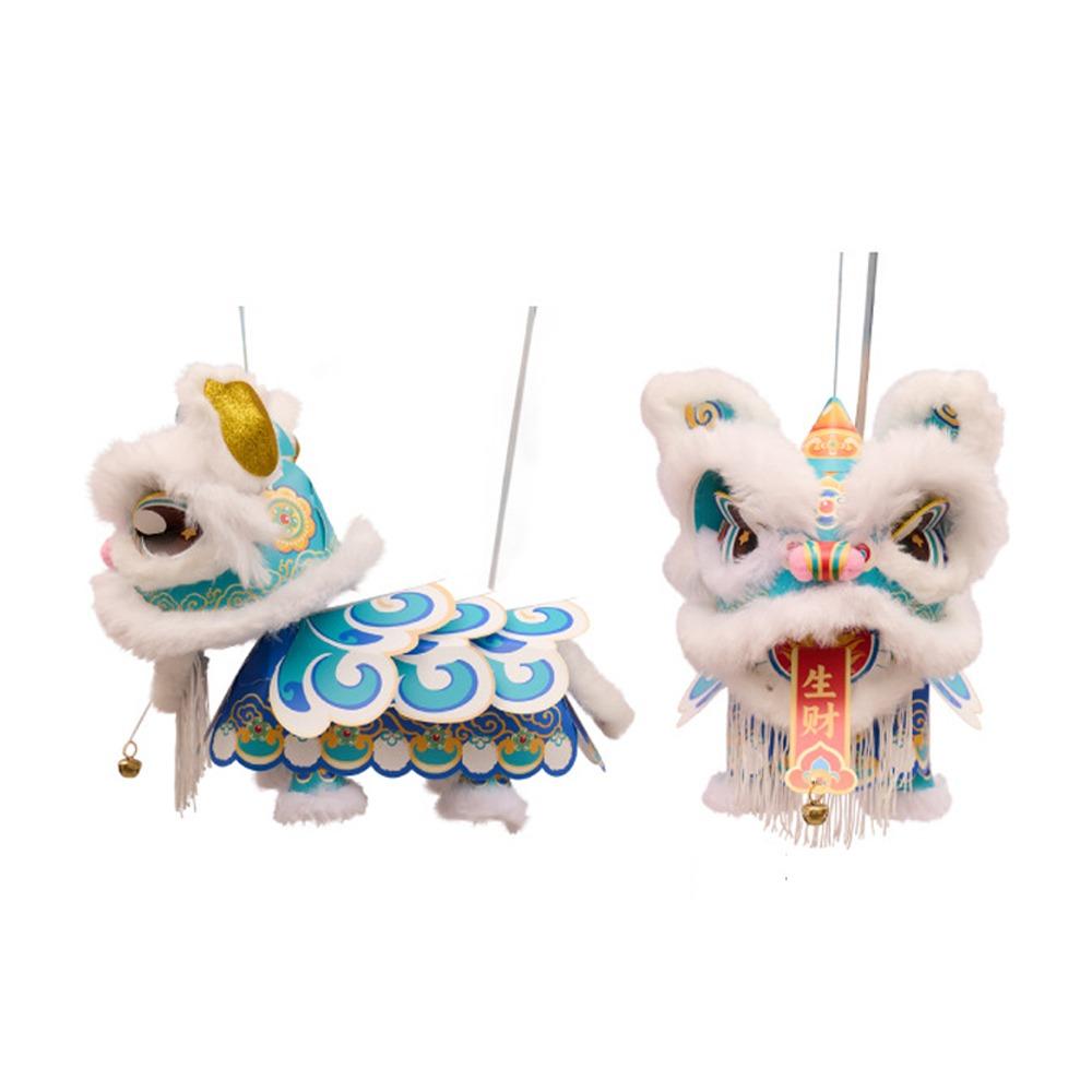 2026 Новый год Танец Льва Фонарь Древний DIY Набор Материалов Новый Год Фонарь Водонепроницаемый с Кисточкой Светящийся Фонарь