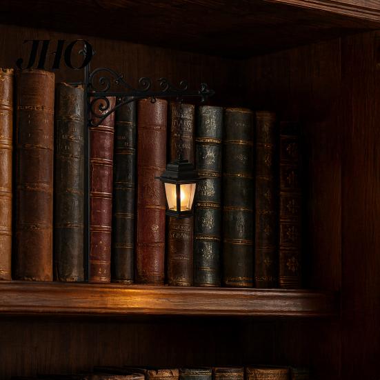 Мини-лампа для книжной полки, Фонарь для библиотеки, Светодиодная ночная лампа для уголка для чтения в винтажном стиле, Теплый свет, Декоративное освещение книжной полки для дома, офиса, любителей книг