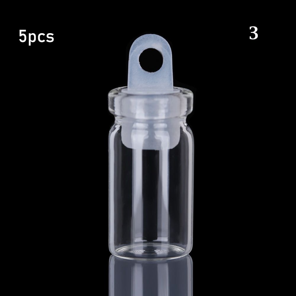 5/10pcs Small Drift Bottle Glass Jars Decoration DIY Containers Mini Message Vials Ornament Cork Stopper Rainbow Wishing Bottle