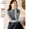 Women's 100% Pure Wool Semi-High Collar Sweater