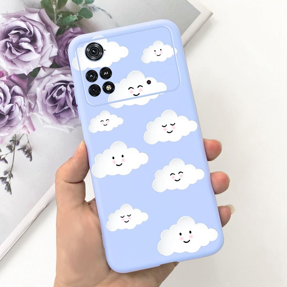 For Xiaomi Poco M4 Pro 4G Case Little Daisy Astronaut Pattern Soft Silicone Covers For Xiaomi Poco M4Pro 6.43"Bumper Phone Cases