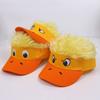 Breathable Embroidered Baseball Cap Soft Top Duck Tongue Cap Duckling Decorated Wig Cap  Party Gift