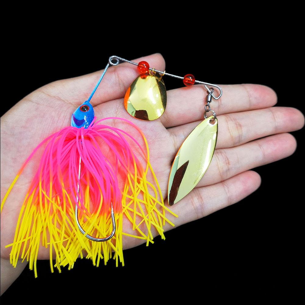 1 шт., спиннербейт Hengjia с юбкой, 17 г, бионические воблеры, рыболовные снасти для форели, окуня, щуки