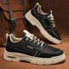 Low-Top Leather Lace-Up Sports Board Shoes Fashion Casual Retro Autumn And Winter Tide With Casual Work Men'S Shoes