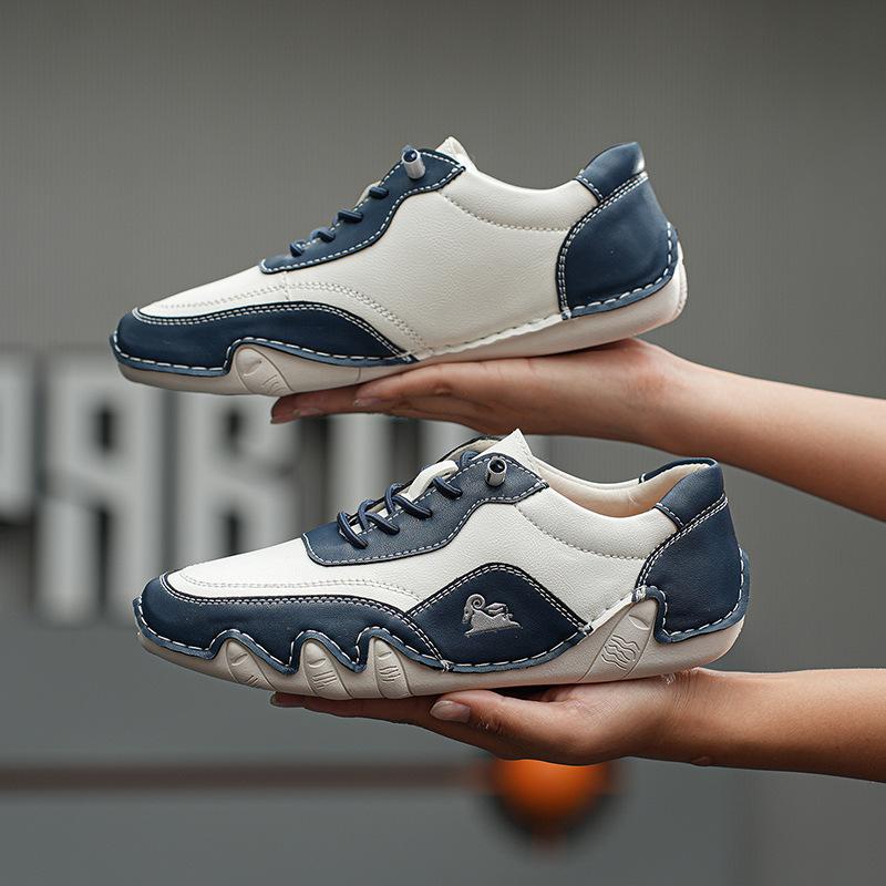 2025 Осень Ручная работа Кожа Повседневная Женская обувь Дизайн Модные Кроссовки Мужские Лоферы Дышащая Мягкая Обувь на Плоской Подошве Обувь для Вождения