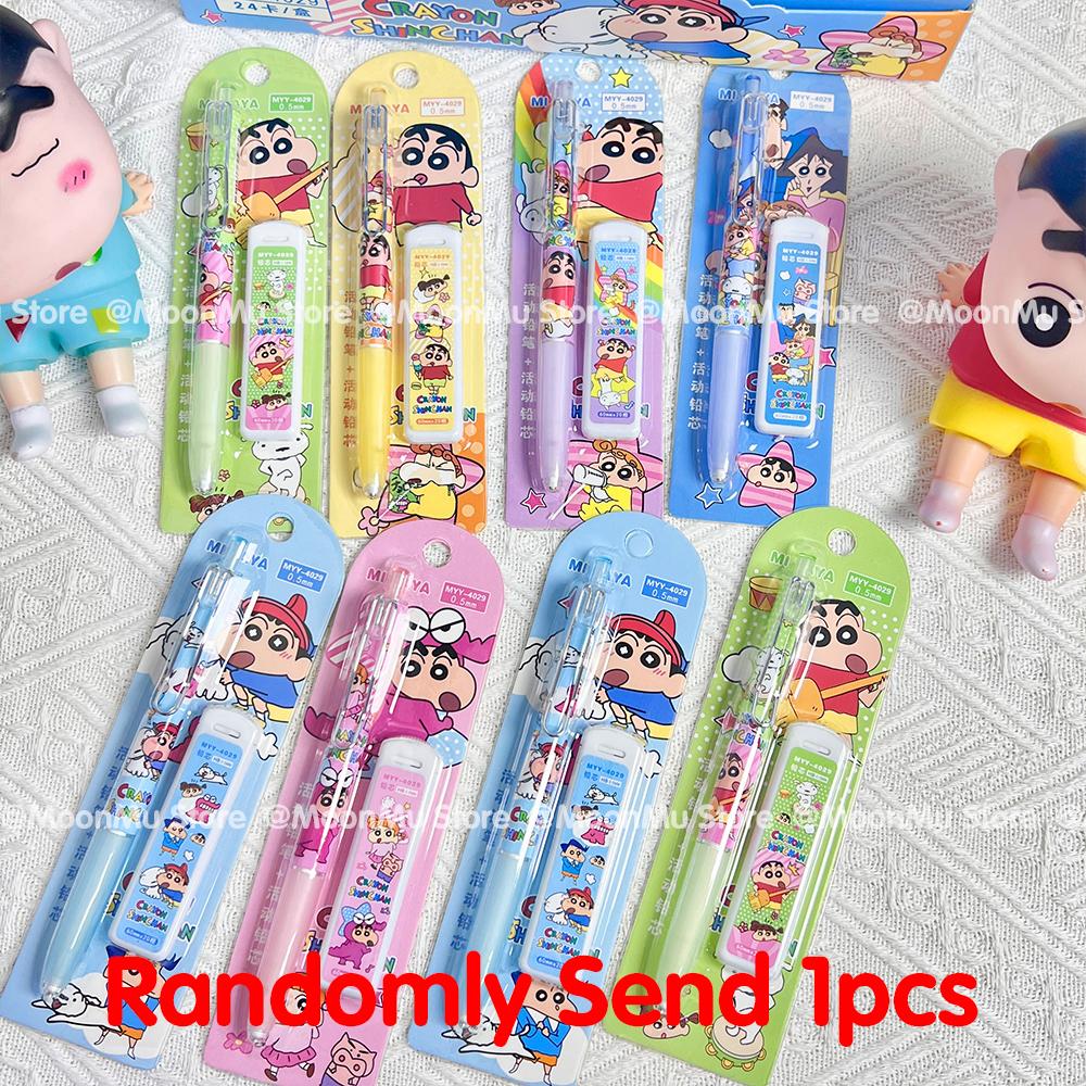 Anime Crayon Shin-chan Mechanical Pencil 0.5mm Press Pencils Cartoon Pencil Office Students Stationery Gifts