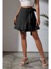 One Piece Lace Up Skirt High Waist Solid Color Ruffled Edge Short Skirt Cross-border Women's Clothing