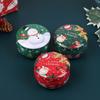 1Pcs Christmas Metal Tin Jars Coffee Tea Spice Candy Jewelry Storage Case Candle Making Containers Decorations Boxes