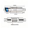 Universal Stainless Steel Exhaust Pipe Muffler 4-inch Inlet