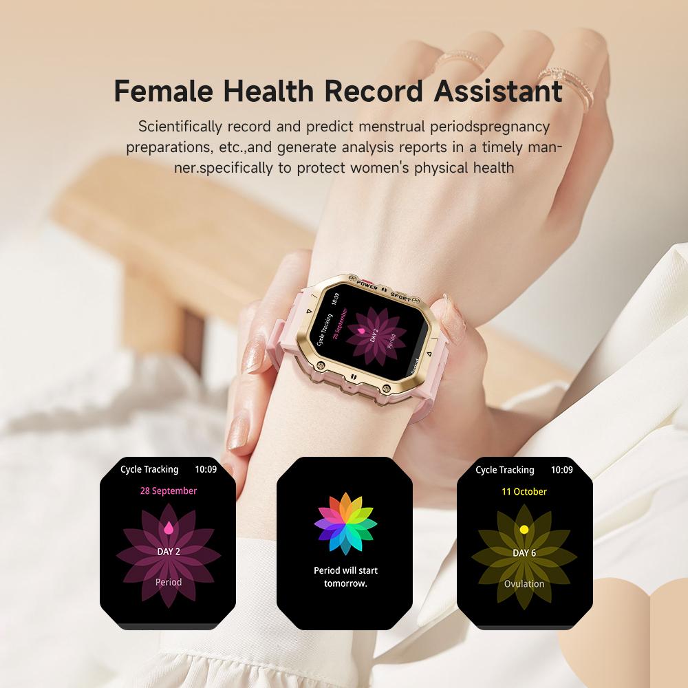 Skmei &BOZLUN Смарт-часы для мужчин и женщин Bluetooth-звонок Частота сердечных сокращений Кислород в крови Калории Шаги 1.65HD Женское здоровье Водонепроницаемые Смарт-часы для спорта