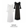 2024 Winter Collection: Women's European & American Style One-Shoulder Lace Dress