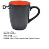 Ceramic Coffee Mug with Colorful Interior Easy-to-Clean Handle Tea Cup 16 OZ Matte Beverage Cup for Latte Tea Cappuccino