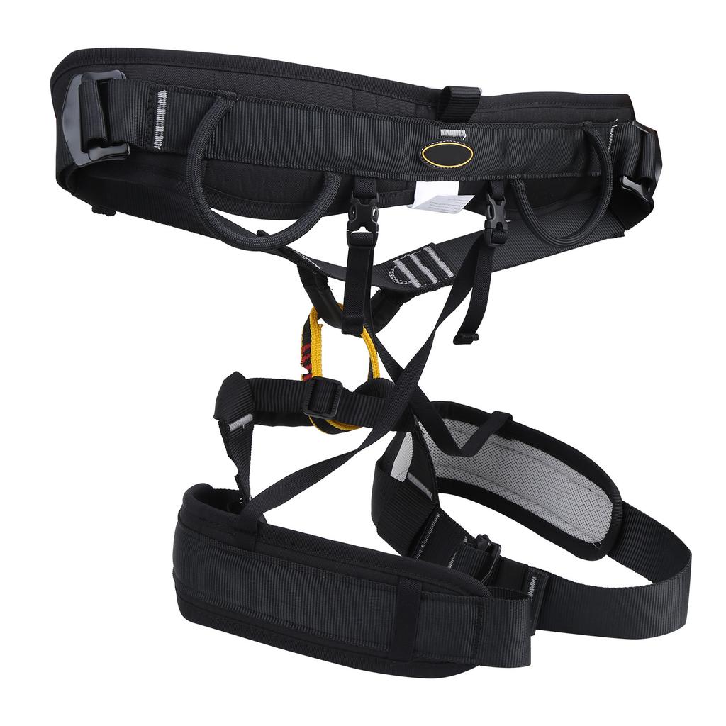 Страховочная обвязка для скалолазания и высотных работ, полуобвязка, защита от падения, для использования на открытом воздухе, пояс для спуска(л черный)
