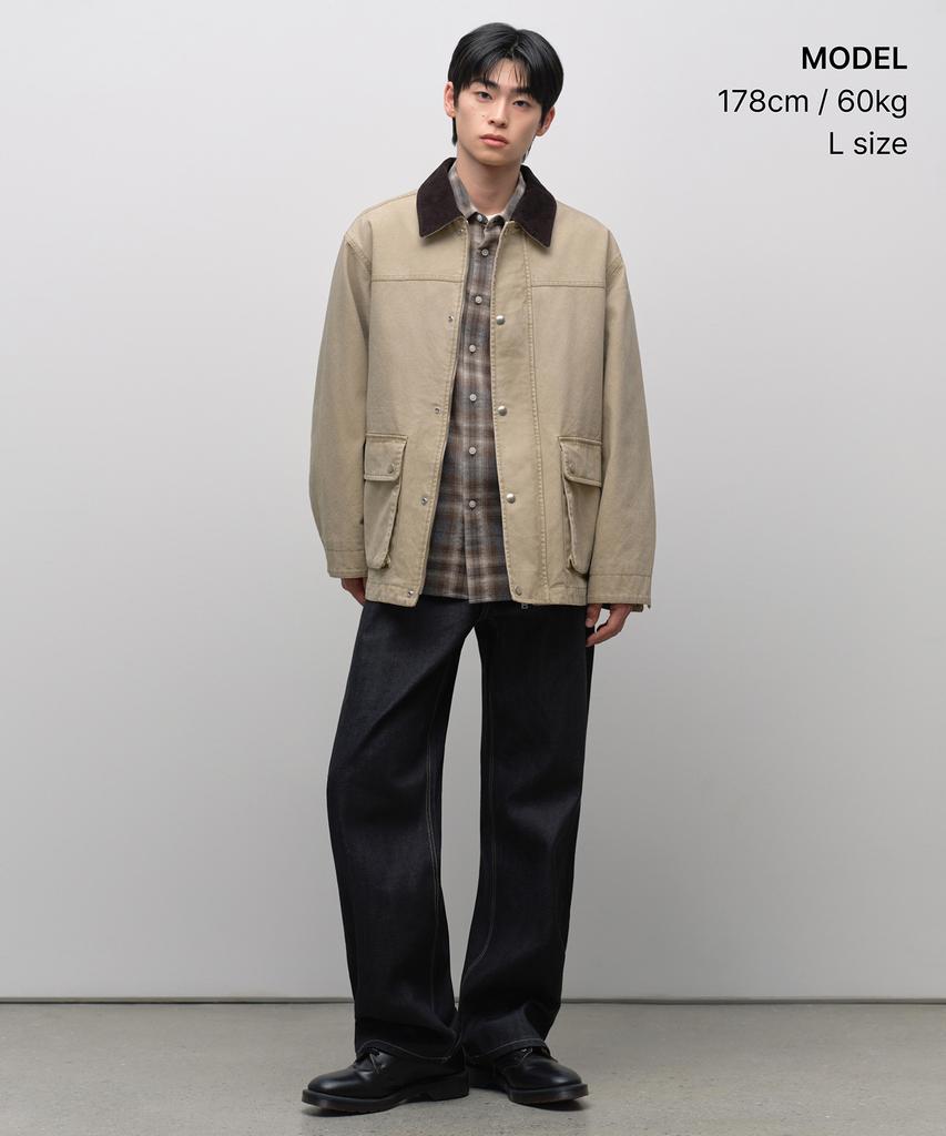 Musinsa Standard Pigment Canvas Hunting Jacket [Beige]