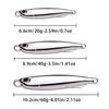 5PCS Metal Cast Jig Spoon 20/40/60g Shore Casting Jigging Fish Sea Bass Fishing Lure Artificial Bait Tackle Box
