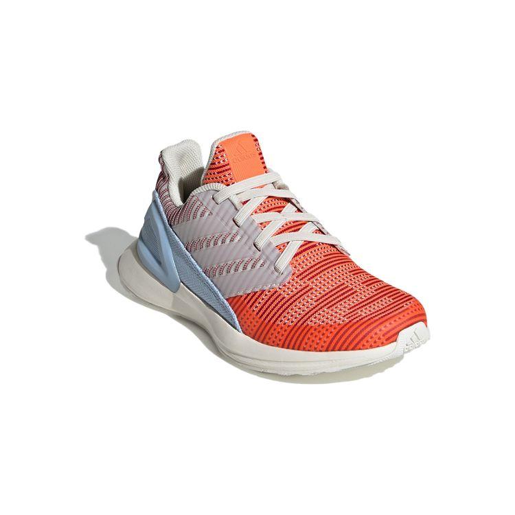 adidas Rapidarun Knit El C BP Сетчатые Нескользящие Амортизирующие Низкие Кроссовки для Бега Детские Кроссовки Синий Красный Белый G27308