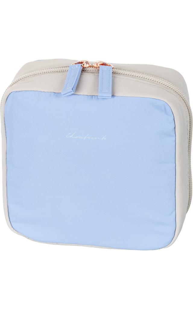 Choutrente Cosmetic Makeup Accessory Pouch for Stands Up X Light Pouch, Pouch, Women, (Blue Gray)