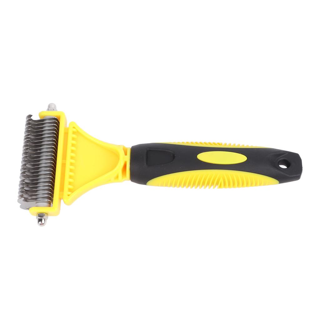 Pet Dematting Comb Stainless Steel Effective Ergonomic Pet Deshedding Tool Undercoat Rake for Cat Dog Removing Knot