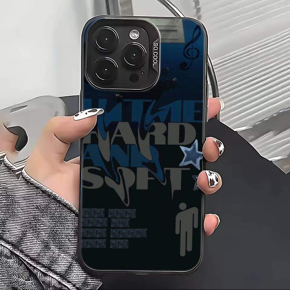 Чехол для телефона с изображением музыканта Билли Айлиш для iPhone 17,16,15,14,13,12,11 Plus,Pro Max,XS,Разноцветный Серебристый Чехол для телефона Funda Cover