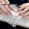 Gradient French Crescent Smile Nail Stickers - Simple & Versatile Design