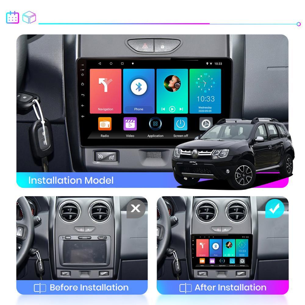 9-дюймовый Android Carplay для Renault Duster 2015-2020, автомобильный радиоприемник, мультимедийный видеоплеер, GPS-навигация, WIFI, 2 + 32 ГБ