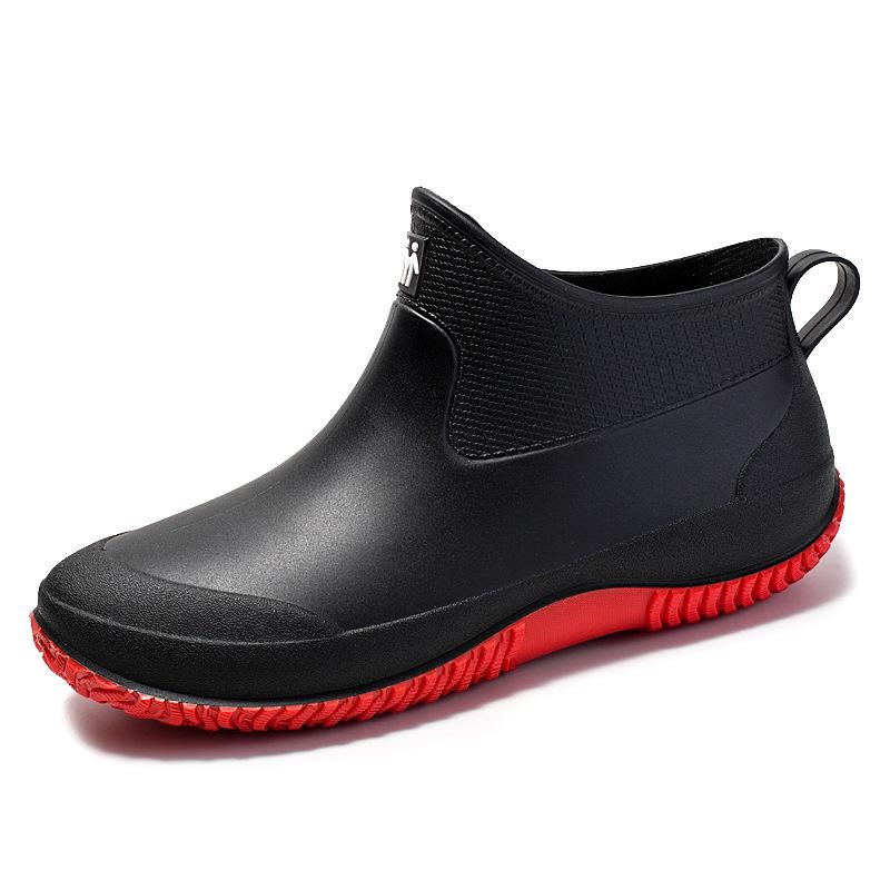 Short Tube Unisex Rain Boots: Lightweight, Waterproof, Low-top Rubber Shoes for Outdoor Use