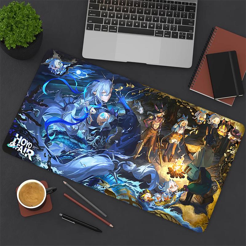 1Pc Fantasy World Adventure Gaming Mouse Pad Keyboard Desk Mat Non-slip Rubber Lock Edge Waterproof Computer Mousepad for Office Home Decor S1846