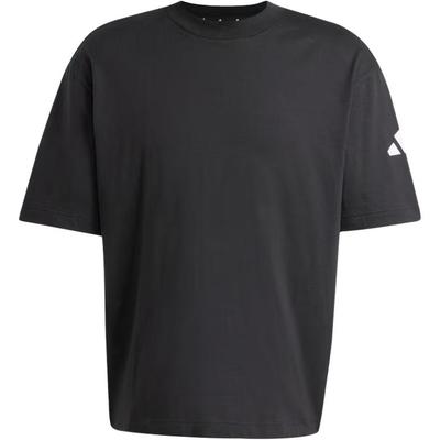 Мужская футболка Essentials Loose Fit с тремя полосками и логотипом, черная JF3615