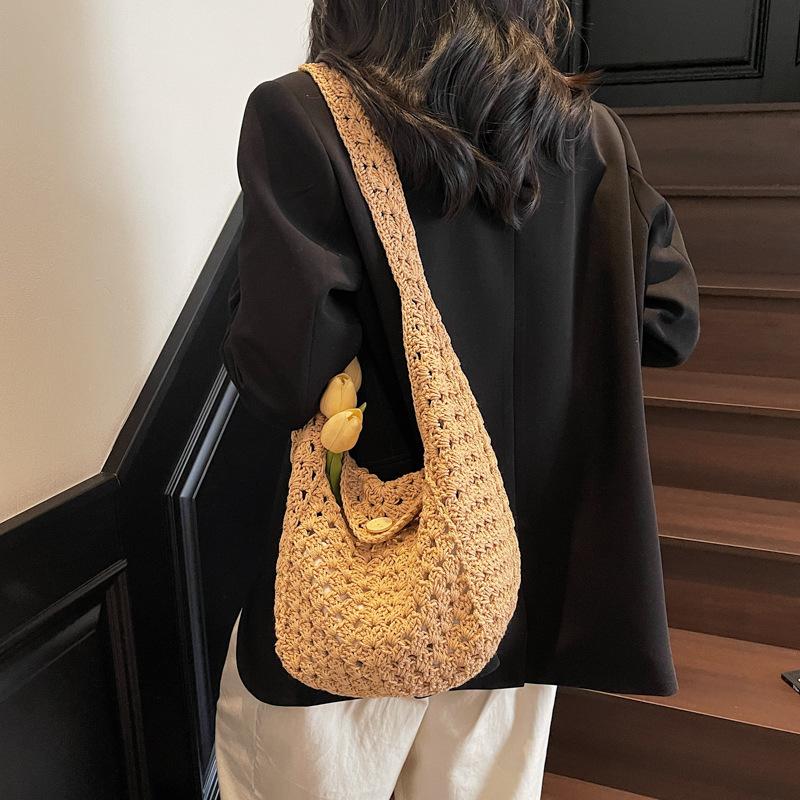 Ленивый ветер вязаная ажурная плетеная сумка нишевый дизайн приморский отпуск досуг пельмени сумка через плечо сумка-мессенджер