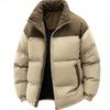Men's Winter Hooded Jacket Warm Casual Windproof Coat Padded Thicken Parka Jackets for Men Quilted Full Zip Windbreaker Insulated Jackets with Hood