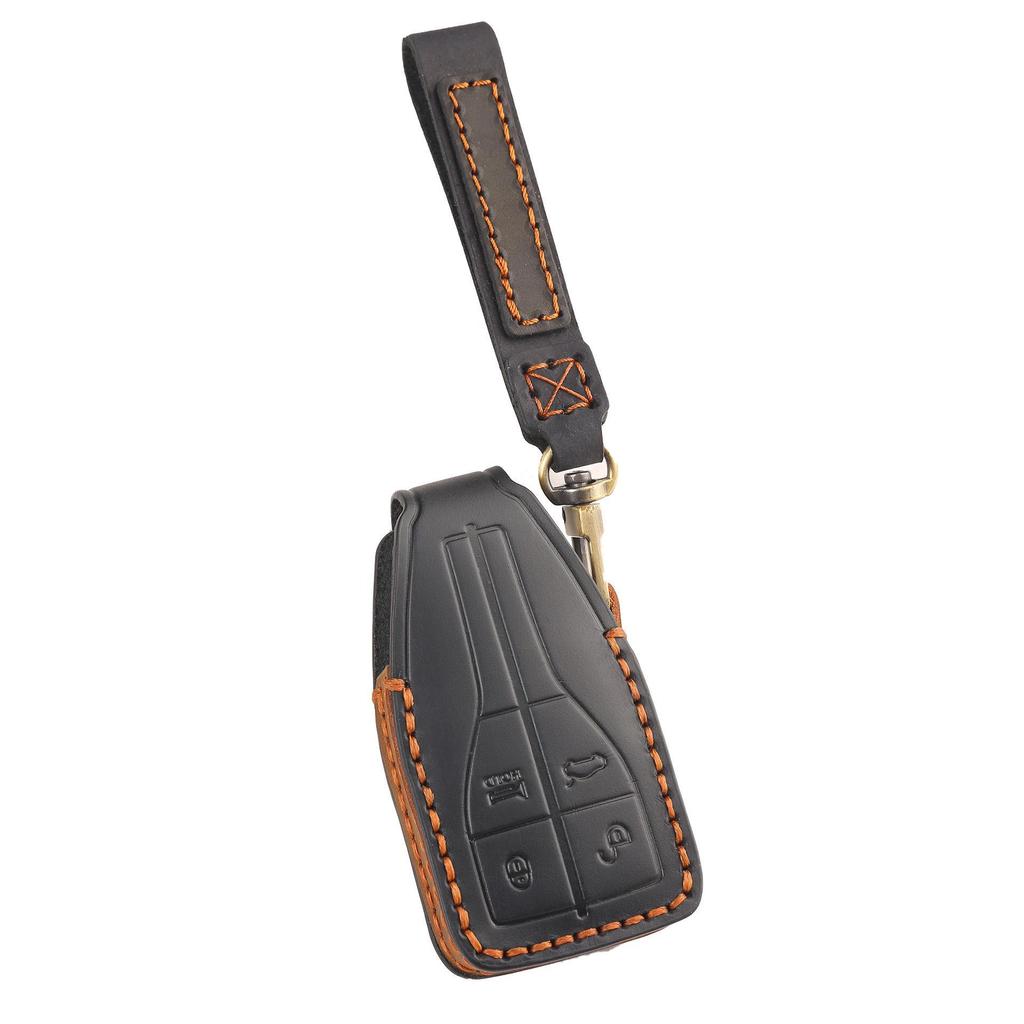 Genuine Leather Key Cover for Hongqi H5, H7, HS5, HS7 - Premium Car Remote Shell and Buckle