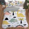 Cute Cartoon Dinosaur Duvet Cover For Boy Girl 2/3Pcs Kawaii Animal Dinosaur Print Bedding Set Twin Queen Microfiber Quilt Cover
