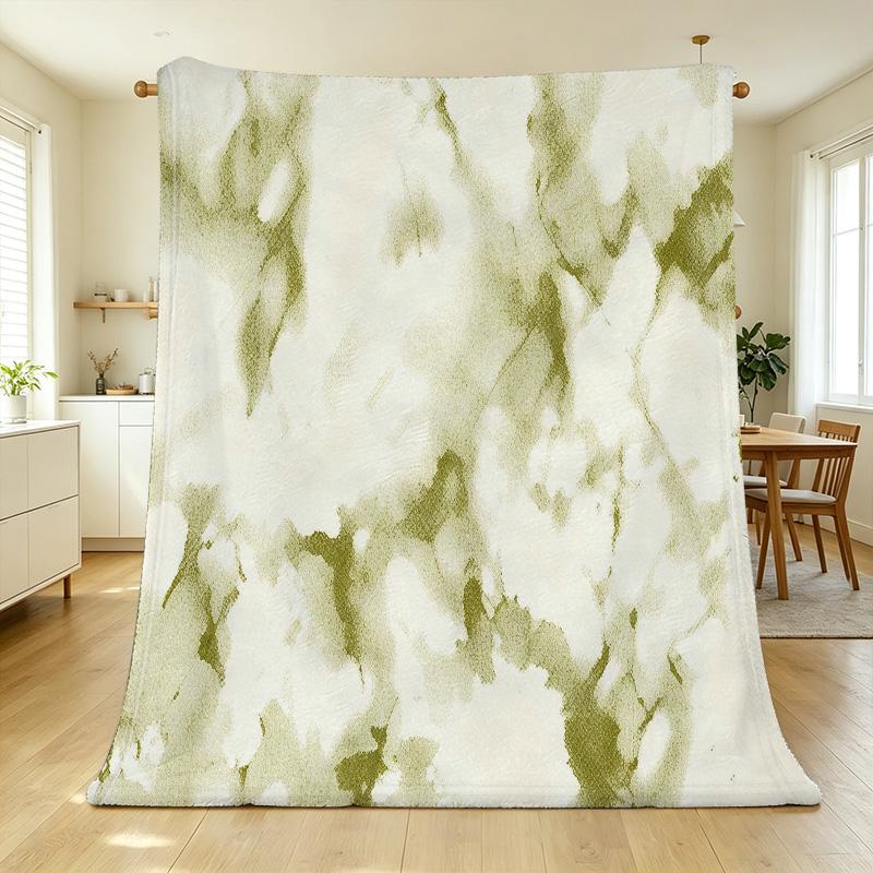 Lightweight Tie-Dye Flannel Throw Blanket – Soft Warm for Home Casual Use, Festive Christmas & Halloween Decor