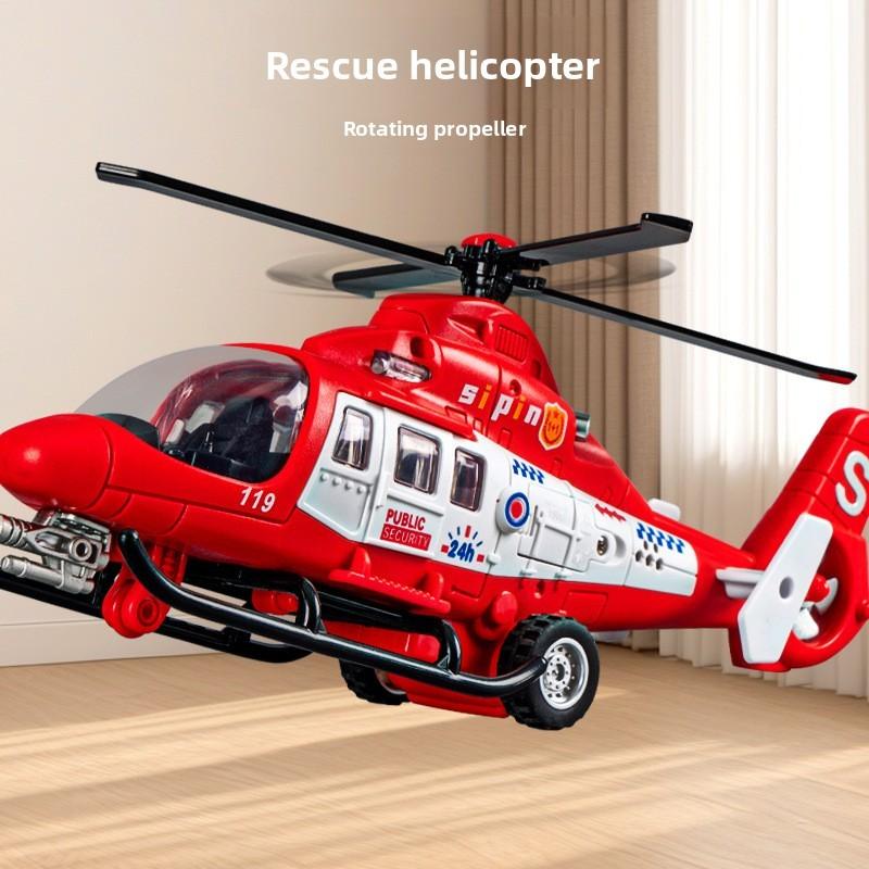 Childrens Rescue Helicopter Toy With Lights And Sound For Kids Play And Education
