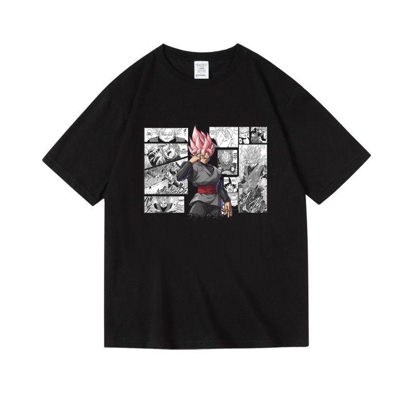 Японский Аниме 2D Dragon Ball Goku Печатные Хлопковые Футболки с Круглым Вырезом, Короткий и Половинный Рукав для Мужчин и Женщин