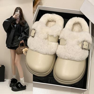 Водонепроницаемые хлопковые тапочки женские 2025 зима новая мода утолщенные теплые домашние хлопковые тапочки женские зимние тапочки