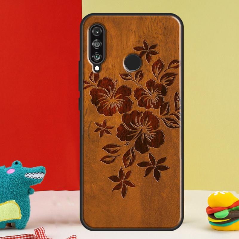 Hibiscus Retro Hawaiian Flower For Huawei P30 Pro P60 P50 P20 P40 P Smart Nova 9 5T Honor Magic 5 Lite X8 X9 a 50 70 Case